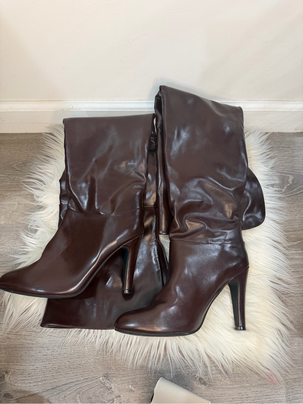 Women’s Brown High-Heel Knee Boots